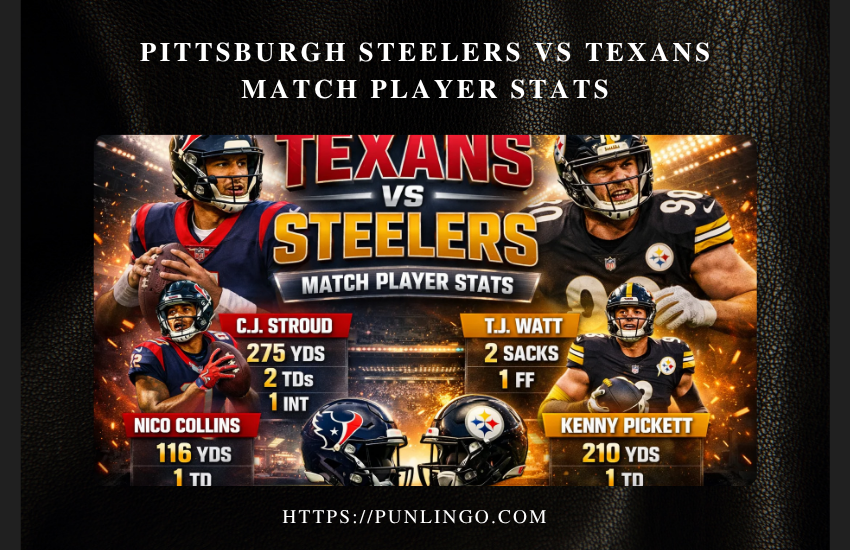 pittsburgh steelers vs texans match player stats
